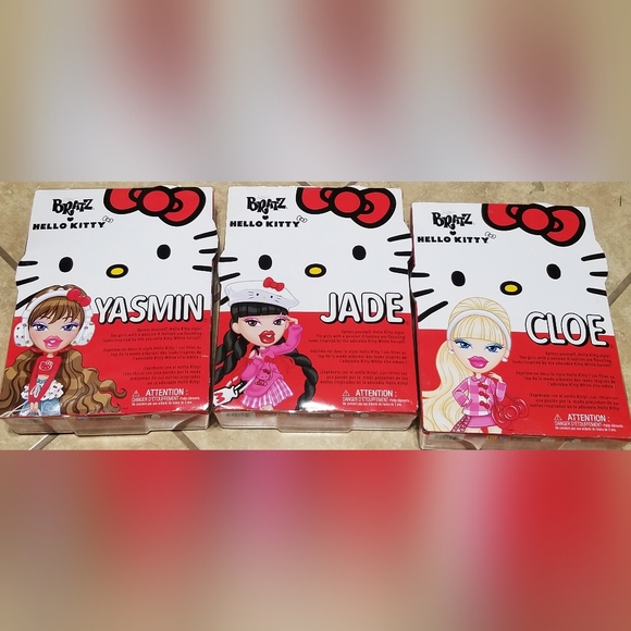 Bratz x Hello Kitty (Yasmin, Jade, & Cloe) Full Set Of 3 Dolls - Picture 2 of 5